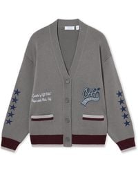 Off-White c/o Virgil Abloh - College Varsity Knit Cardigan - Lyst