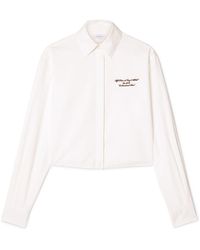 Off-White c/o Virgil Abloh - Short Shirt With Embroidered Logo - Lyst