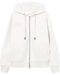 Off-White c/o Virgil Abloh - Royal Team Embroidery Zip Hoodie - Lyst