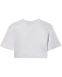 Off-White c/o Virgil Abloh - Off Coated Rib Crop T-Shirt - Lyst