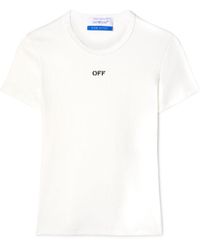 Off-White c/o Virgil Abloh - T-shirt en coton Off Stamp à design stretch - Lyst