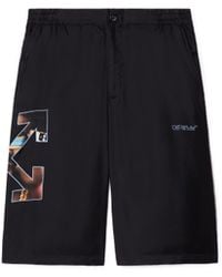 Off-White c/o Virgil Abloh - Barber Arrow Silk Bowling Shorts - Lyst
