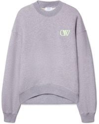 Off-White c/o Virgil Abloh - Logo-Embroidered Sweatshirt - Lyst