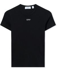 Off-White c/o Virgil Abloh - Off Stamp Ribbed Basic T-Shirt - Lyst