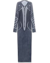 Off-White c/o Virgil Abloh - Diag Seamless Zip Front Dress - Lyst
