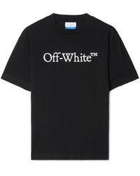Off-White c/o Virgil Abloh - T-shirt Casual con logo Bookish - Lyst