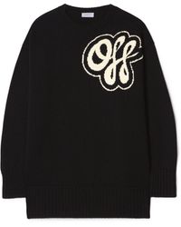 Off-White c/o Virgil Abloh - Cotton Cashmere Script Sweater - Lyst
