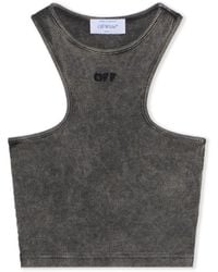 Off-White c/o Virgil Abloh - Off Stamp Rib Rowing Logo Top - Lyst