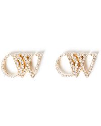 Off-White c/o Virgil Abloh - Strass Ow Earrings - Lyst