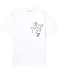 Off-White c/o Virgil Abloh - Slim Fit Outlined Signature/T-Shirt - Lyst