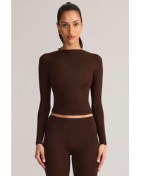 Oh Polly - Modal Ruched Long-Sleeve Top - Lyst
