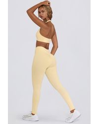 BO+TEE - Brushed Jersey Ruched Mid-Rise Leggings - Lyst