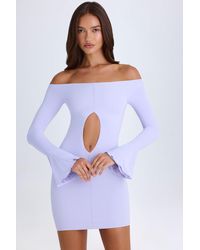 Oh Polly - Off-Shoulder Cut-Out Mini Dress - Lyst