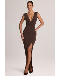 Oh Polly - Modal Plunge-Neck Maxi Dress - Lyst