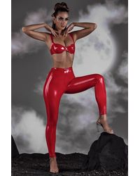 Oh Polly - High Waist Vinyl Leggings - Lyst