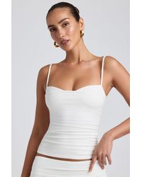 Oh Polly - Modal Ruched Layered Tank Top - Lyst