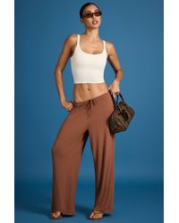 BO+TEE - Brushed Jersey Low-Rise Trousers - Lyst