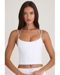 Oh Polly - Strappy Halterneck Corset Top - Lyst