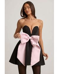 Oh Polly - Bow-Detail Corset Mini Dress - Lyst