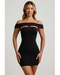 Oh Polly - Modal Cut-Out Off-Shoulder Mini Dress - Lyst