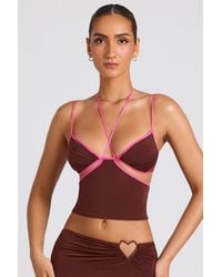 Oh Polly - Contrast Binding Cami Top - Lyst