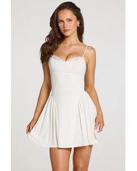 Oh Polly - Modal Lace-Trim Mini Dress - Lyst