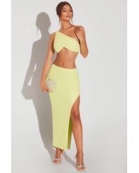 Oh Polly - Embellished Side Split Maxi Skirt - Lyst