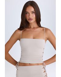 Oh Polly - Ruched Cut-Out Top - Lyst