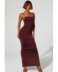Oh Polly - Ruched Bodycon Maxi Dress - Lyst