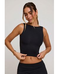 Oh Polly - High Neck Open Back Crop Top - Lyst