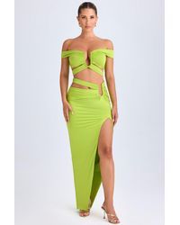 Oh Polly - Asymmetric Cut-Out Maxi Skirt - Lyst