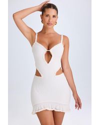Oh Polly - Ruffle-Appliqué Cut-Out Mini Dress - Lyst