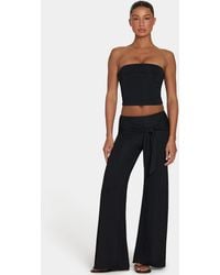 BO+TEE - Buttercloud Tie-Waist Wide-Leg Trousers - Lyst