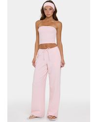 BO+TEE - Ribbed Jersey Low-Rise Trousers - Lyst