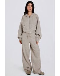 BO+TEE - Knit Mid-Rise Wide-Leg Joggers - Lyst