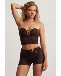 Oh Polly - Hardware-Detail Bandeau Crop Top - Lyst
