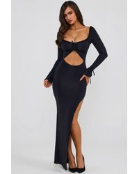 Oh Polly - Ruffle-Trim Cut-Out Maxi Dress - Lyst