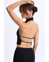 Oh Polly - Modal Cowl-Neck Open-Back Top - Lyst