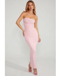 Oh Polly - Embellished Bandeau Cowl Neck Maxi Dress - Lyst