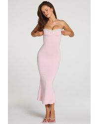 Oh Polly - Modal Lace-Trim Midaxi Dress - Lyst