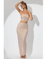 Oh Polly - Embellished Mid Rise Maxi Skirt - Lyst