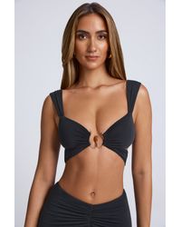 Oh Polly - Hardware Detail Cut-Out Crop Top - Lyst