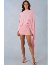 Oh Polly - Draped Cape Mini Dress - Lyst
