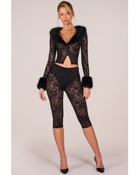 Oh Polly - Laced Capri Trousers - Lyst