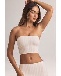 Oh Polly - Modal Strapless Crop Top - Lyst