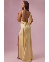 Oh Polly - Satin Draped Bridesmaid Dress - Lyst