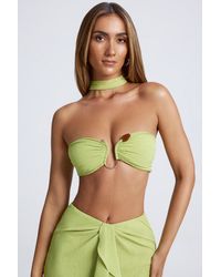 Oh Polly - Hardware Detail Choker Crop Top - Lyst