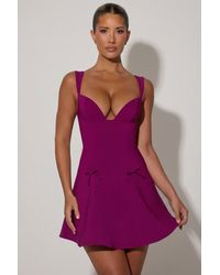 Oh Polly - Bow-Detail A-Line Mini Dress - Lyst