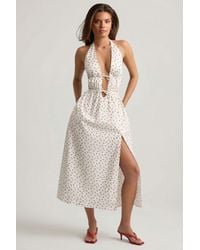Oh Polly - Backless Cotton-Poplin Midaxi Dress - Lyst