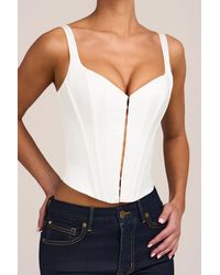 Oh Polly - Satin Corset Top - Lyst